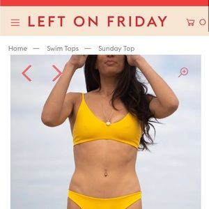 Left on Friday Sunday Swim Top (L)
